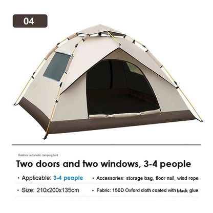 Automatic 3-4 Person Camping Tent