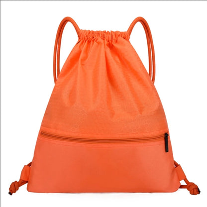 Large Capacity Outdoor Drawstring Backpack With Front Pouch