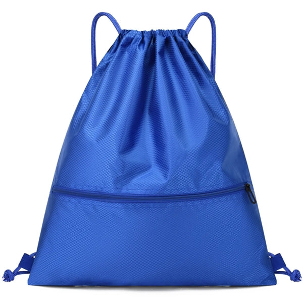 Large Capacity Outdoor Drawstring Backpack With Front Pouch