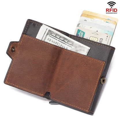 Mens Genuine Leather Card Holder Wallet