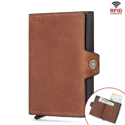 Mens Genuine Leather Card Holder Wallet