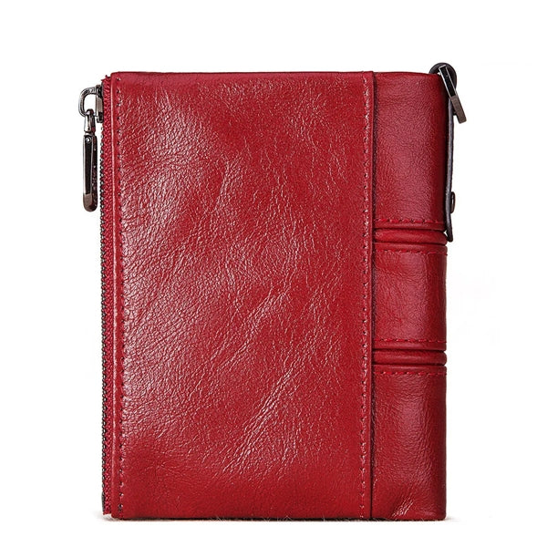 Genuine Leather Women's Wallet with Chain