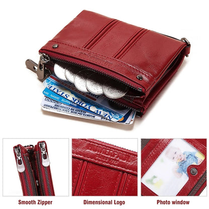 Genuine Leather Women's Wallet with Chain