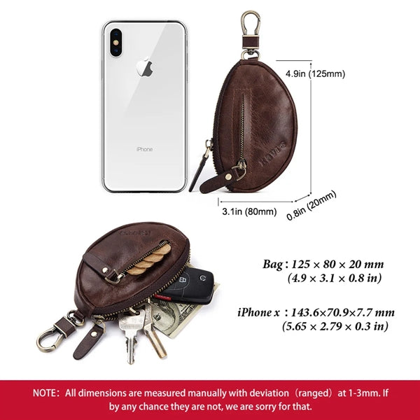 Genuine Leather Car Key Case Wallet