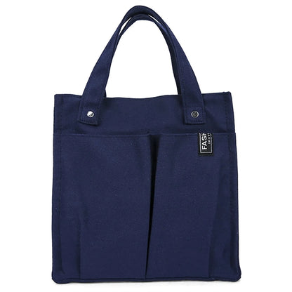 Multi-pocket Canvas Tote Bento Handbag