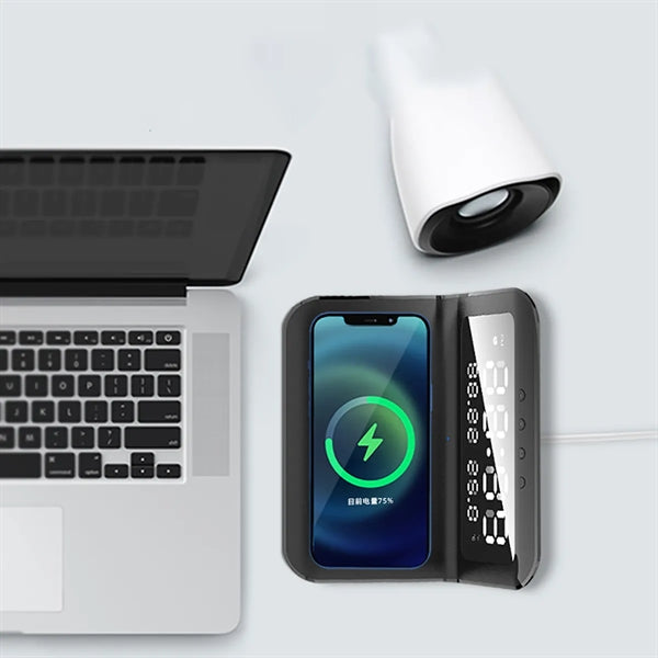 Clock Digital Thermometer Mobile Wireless Charger