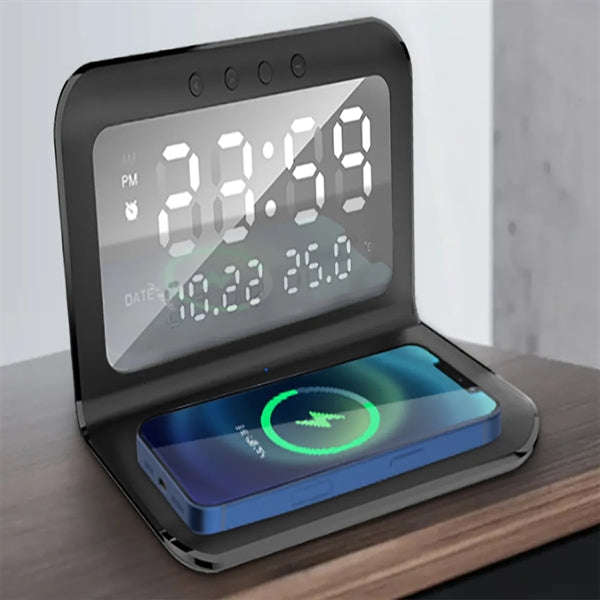 Clock Digital Thermometer Mobile Wireless Charger