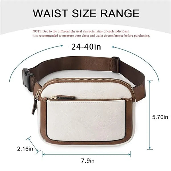Vegan Leather Crossbody Waist Belt Bag