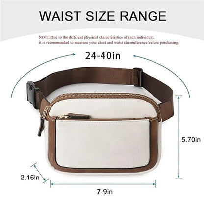 Vegan Leather Crossbody Waist Belt Bag