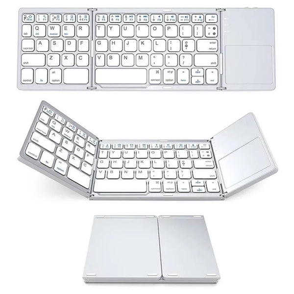 Foldable Bluetooth Keyboard with Touchpad Rechargeable