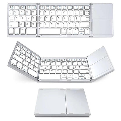 Foldable Bluetooth Keyboard with Touchpad Rechargeable