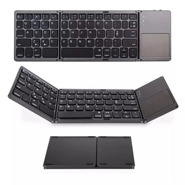 Foldable Bluetooth Keyboard with Touchpad Rechargeable