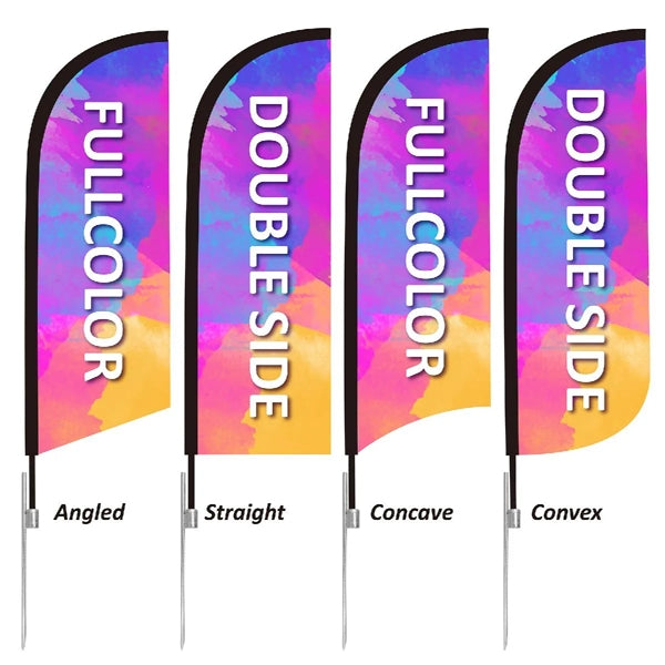 13' CUSTOM FEATHER FLAG KNIT- DOUBLE SIDED W/ SPIKE BASE