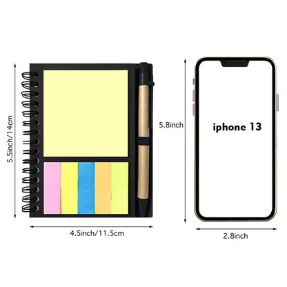 Convenience Portable Lined Spiral Notebook With Notepad