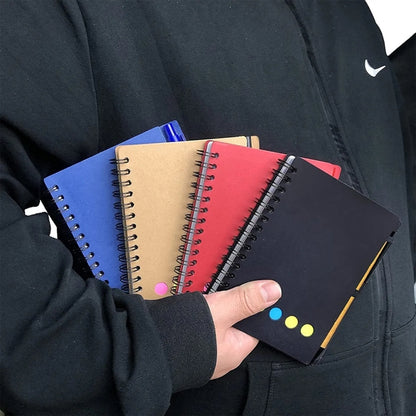 Convenience Portable Lined Spiral Notebook With Notepad