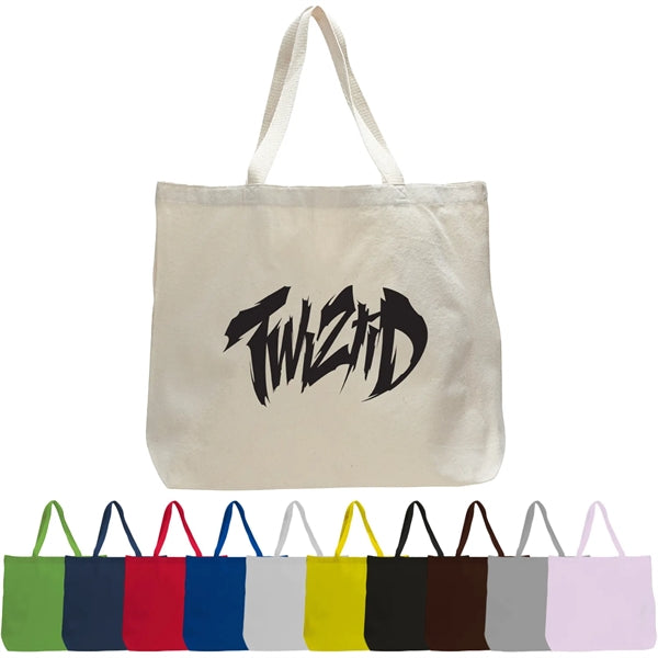 12 oz. Extra Large Grocery Cotton Tote Bag 20"x15"x5"