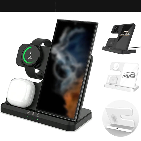 3 In 1 Dual Angle Fast Wireless Charging Stand For Samsung