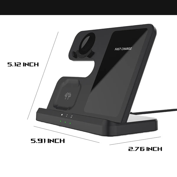 3 In 1 Dual Angle Fast Wireless Charging Stand For Samsung