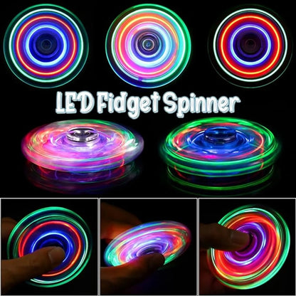 LED Light Up Figer Fidget Spinners for Kids And Adult