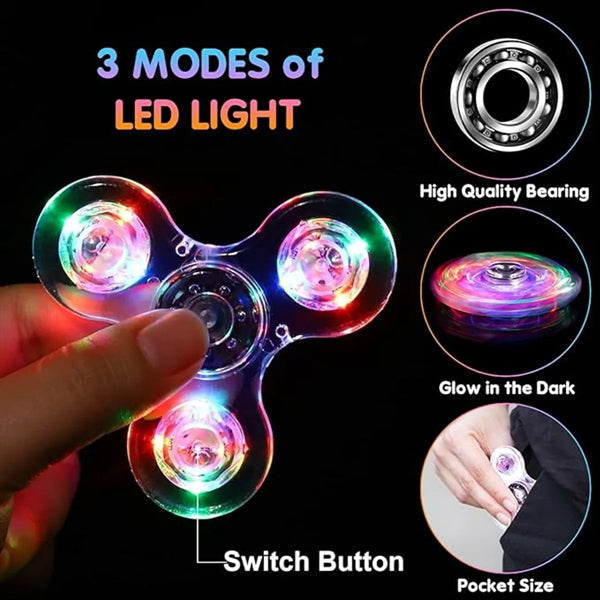 LED Light Up Figer Fidget Spinners for Kids And Adult