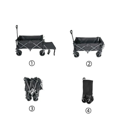 Camping Park Wagon Cart with Aluminum Table Plate