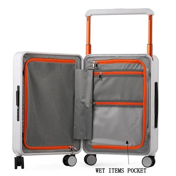 Carry On Luggage PC Hardshell Suitcase Wide Handle 20in