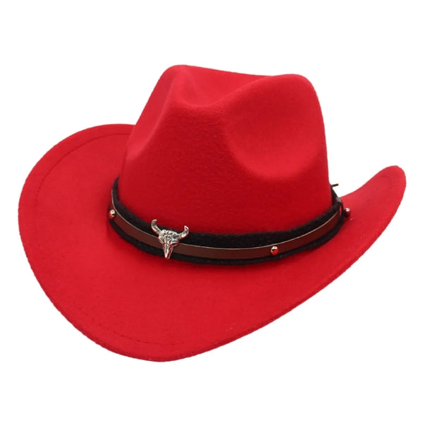 Unisex Classic Western Cowboy Men Felt Wide Brim Hats