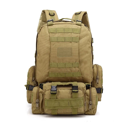 Tactical Backpack 4 in 1 Detachable Molle Bag Pack 55L