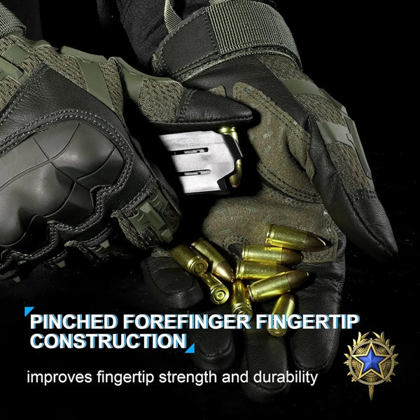 Tactical Men Full Finger Gloves Sports Touch Rubber Shell