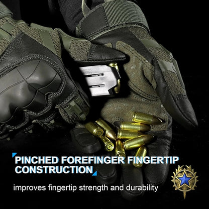 Tactical Men Full Finger Gloves Sports Touch Rubber Shell