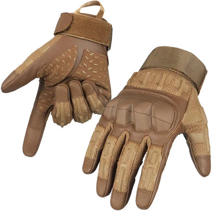 Tactical Men Full Finger Gloves Sports Touch Rubber Shell