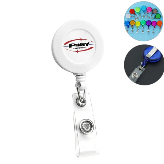 Retractable ID Badge Reel Clip On Card Holder for Name