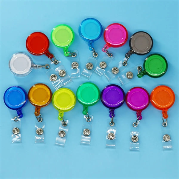 Retractable ID Badge Reel Clip On Card Holder for Name