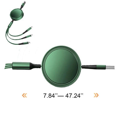Portable Multi 3 In 1 Retractable USB Fast Charging Cable