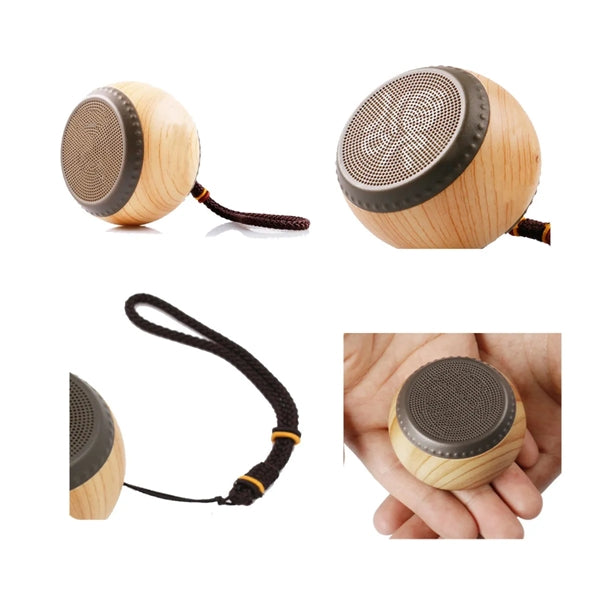 Portable Wooden Smart Small Drum Wireless Bluetooth Speaker