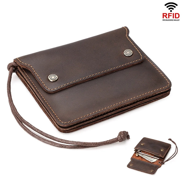Genuine Leather Slim Wallet for Men