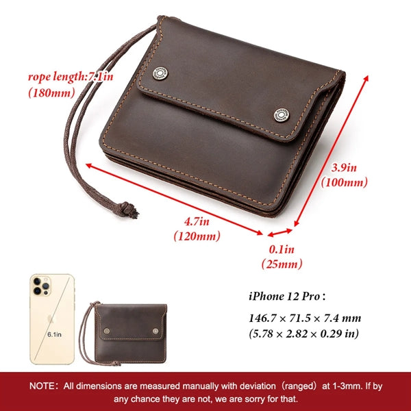 Genuine Leather Slim Wallet for Men