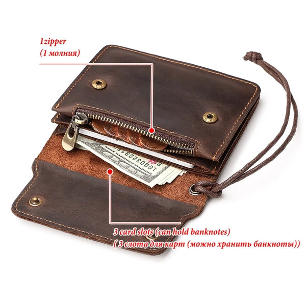 Genuine Leather Slim Wallet for Men