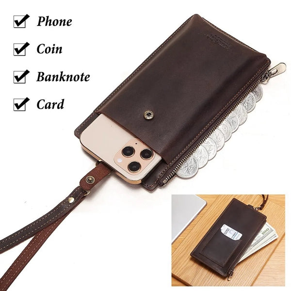 Cell Phone Case Wallet with Neck Lanyard