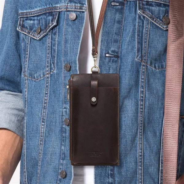 Cell Phone Case Wallet with Neck Lanyard