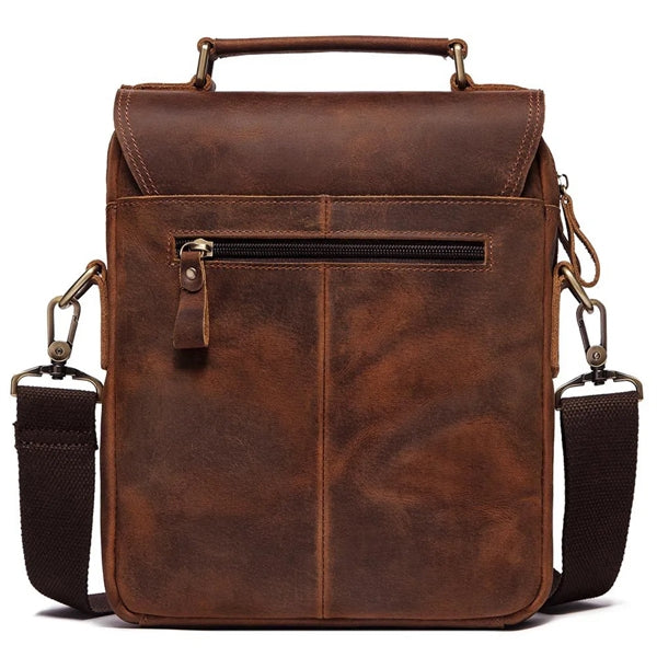 Durable Men's Leather Shoulder Messenger Bag.