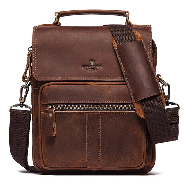 Durable Men's Leather Shoulder Messenger Bag.