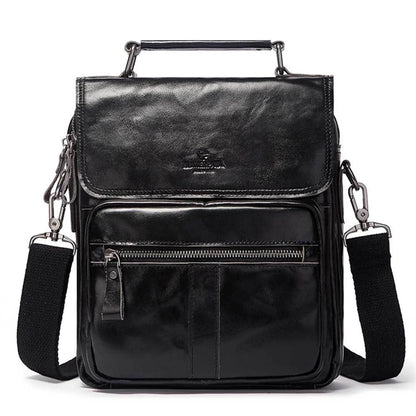 Durable Men's Leather Shoulder Messenger Bag.
