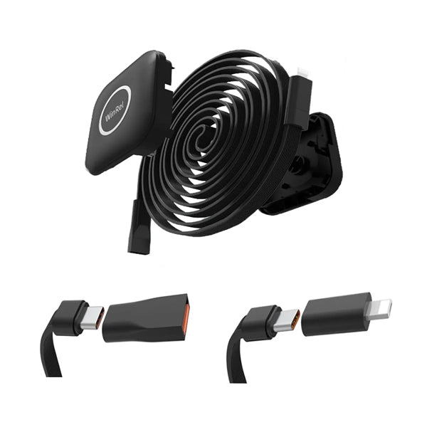 3 in 1 One Side Pull Fast Charging Retractable USB Cable