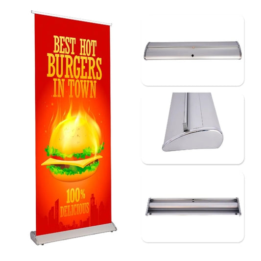 Retractable Banner Stand with Aluminum Frame 31.5" X 79"