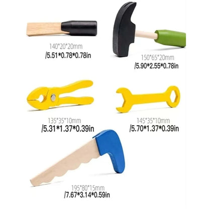 Funny Educational Wooden Maintenance Combination Tool Kit