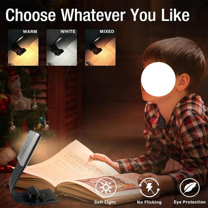Built-in USB Cable Clip on Reading Bookmark Light