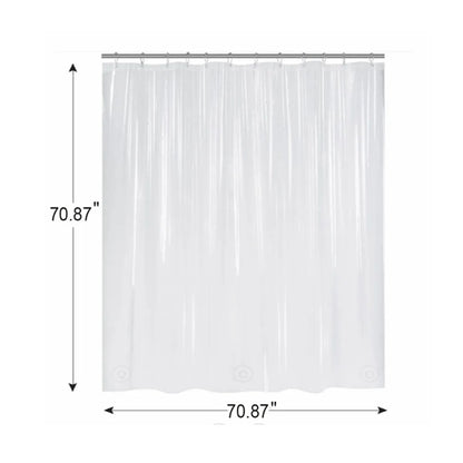 Clear Lightweight PEVA Waterproof Long Shower Curtain Liner