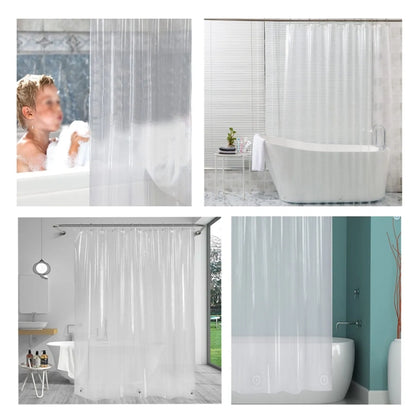Clear Lightweight PEVA Waterproof Long Shower Curtain Liner