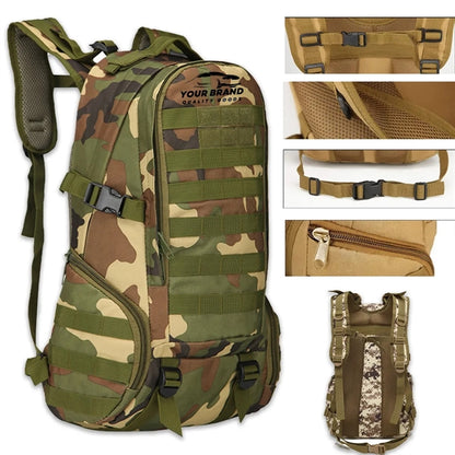 35L Waterproof Bagmilitary Adjustable Chest Strap Backpack